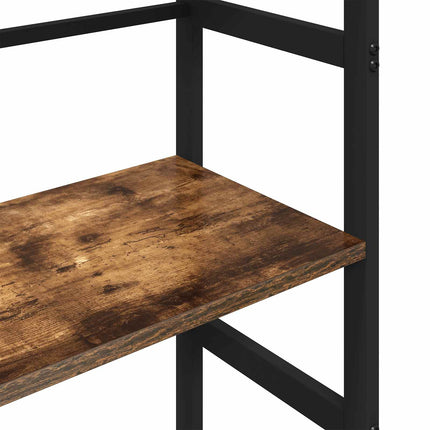 Hyllsystem 2 nivåer 40 x 29,5 x 81 cm Konstruerat trä Rökt ek