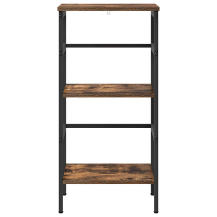 Hyllsystem 2 nivåer 40 x 29,5 x 81 cm Konstruerat trä Rökt ek