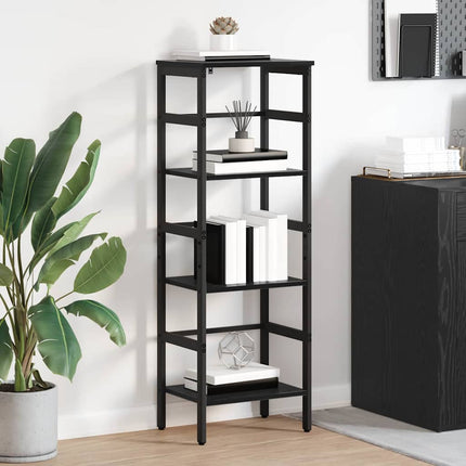Hyllsystem Svart Ek 40 x 29,5 x 115 cm Konstruerat trä