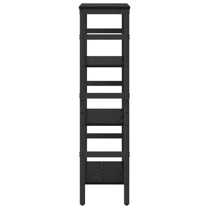 Hyllsystem Svart Ek 40 x 29,5 x 115 cm Konstruerat trä
