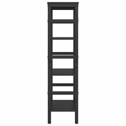 Hyllsystem Svart Ek 60 x 29,5 x 115 cm Konstruerat trä