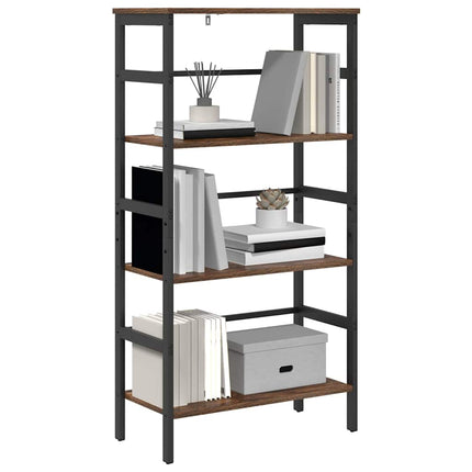 Hyllsystem 3 nivåer 60 x 29,5 x 115 cm Konstruerat trä Rökt ek