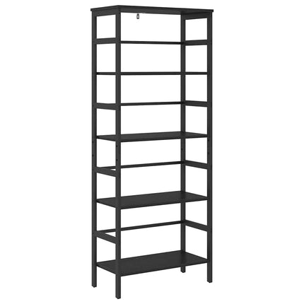 Hyllsystem Svart Ek 60 x 29,5 x 149 cm Konstruerat trä