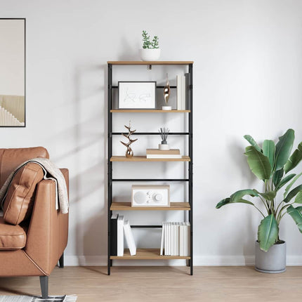 Hyllsystem 4 nivåer 60 x 29,5 x 149 cm Konstruerat trä