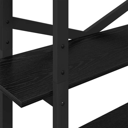 Hyllsystem Svart Ek 100 x 33,5 x 178 cm Konstruerat trä