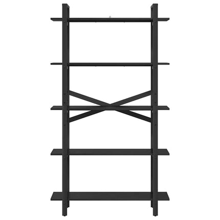 Hyllsystem Svart Ek 100 x 33,5 x 178 cm Konstruerat trä