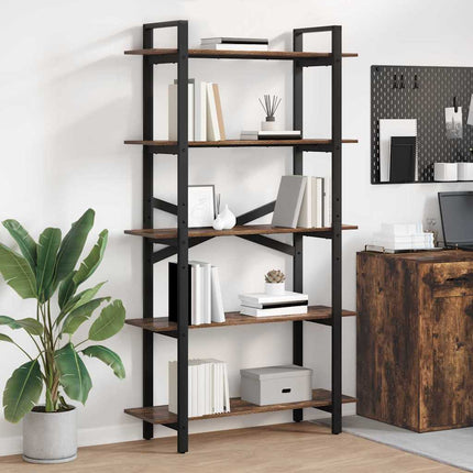 Hyllsystem Rökt ek 100 x 33,5 x 178 cm Konstruerat trä