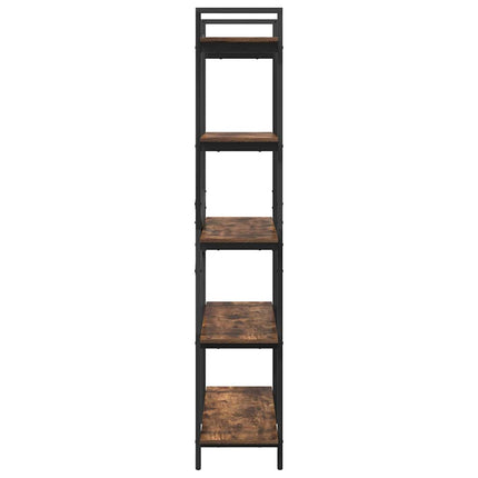 Hyllsystem 5 nivåer 100 x 33,5 x 178 cm Konstruerat trä Rökt ek