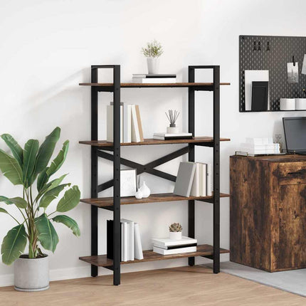 Hyllsystem Rökt ek 100 x 33,5 x 140 cm Konstruerat trä