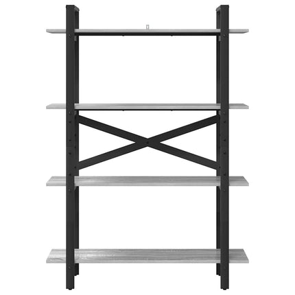 Hyllsystem Grå Sonoma 100 x 33,5 x 140 cm Konstruerat trä