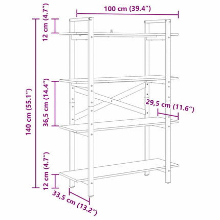 Hyllsystem Artisan Ek 100 x 33,5 x 140 cm Konstruerat trä