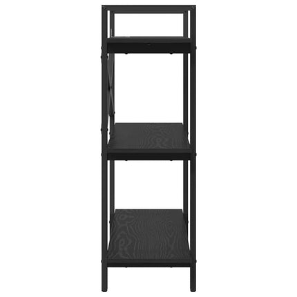Hyllsystem Svart Ek 100 x 33,5 x 102 cm Konstruerat trä