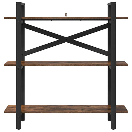 Hyllsystem Rökt ek 100 x 33,5 x 102 cm Konstruerat trä