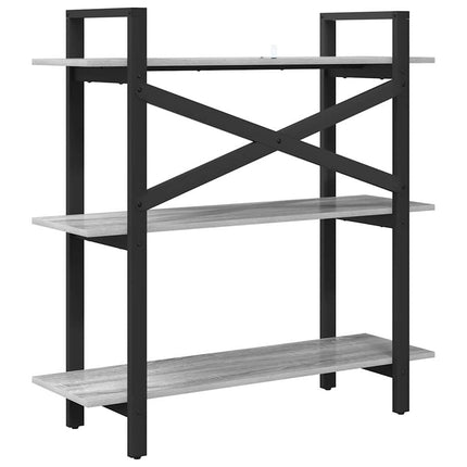 Hyllsystem Grå Sonoma 100 x 33,5 x 102 cm Konstruerat trä