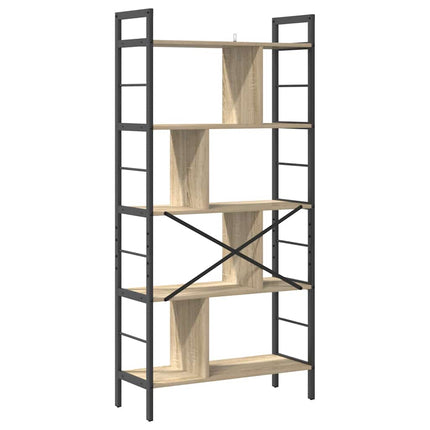Hyllsystem 9 nivåer 75 x 30 x 156 cm Konstruerat trä Sonoma-ek