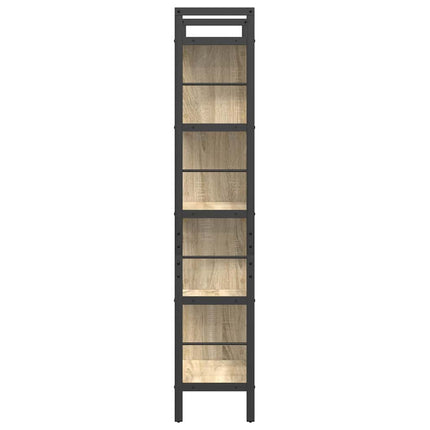 Hyllsystem 9 nivåer 75 x 30 x 156 cm Konstruerat trä Sonoma-ek