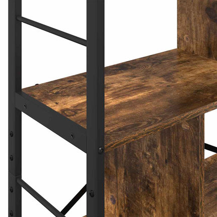 Hyllsystem Rökt ek 75 x 30 x 156 cm Konstruerat trä