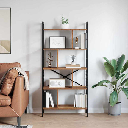 Hyllsystem Gammalt trä 75 x 30 x 156 cm Konstruerat trä