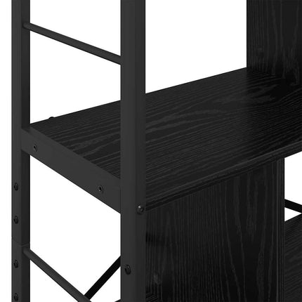 Hyllsystem Svart Ek 75 x 30 x 123,5 cm Konstruerat trä