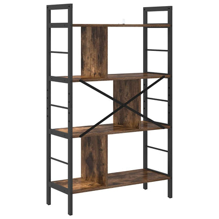 Hyllsystem 7 nivåer 75 x 30 x 123,5 cm Konstruerat trä Rökt ek