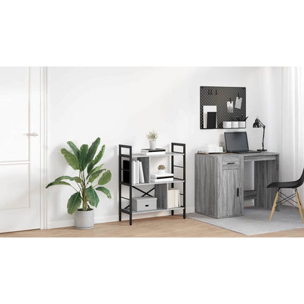 Hyllsystem 5 nivåer 75 x 30 x 91 cm Konstruerat trä Grå Sonoma