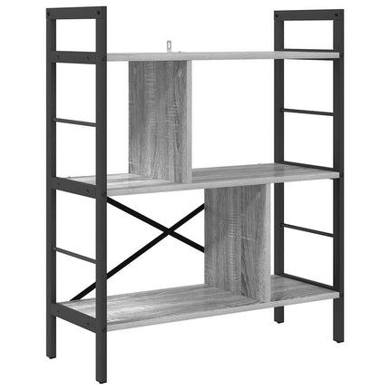 Hyllsystem Grå Sonoma 75 x 30 x 91 cm Konstruerat trä