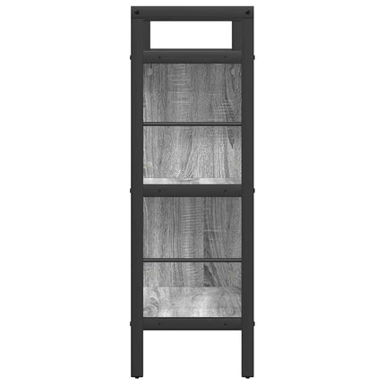 Hyllsystem 5 nivåer 75 x 30 x 91 cm Konstruerat trä Grå Sonoma
