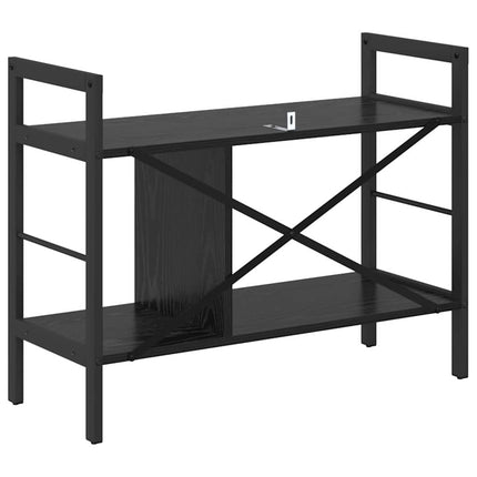 Hyllsystem Svart Ek 75 x 30 x 58,5 cm Konstruerat trä