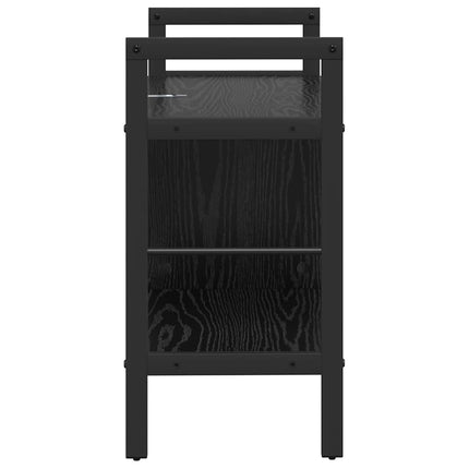 Hyllsystem Svart Ek 75 x 30 x 58,5 cm Konstruerat trä