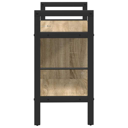 Hyllsystem 3 nivåer 75 x 30 x 58,5 cm Konstruerat trä Sonoma-ek