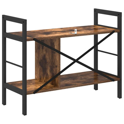 Hyllsystem 3 nivåer 75 x 30 x 58,5 cm Konstruerat trä Rökt ek
