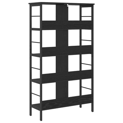 Hyllsystem Svart Ek 82 x 32 x 144,5 cm Konstruerat trä