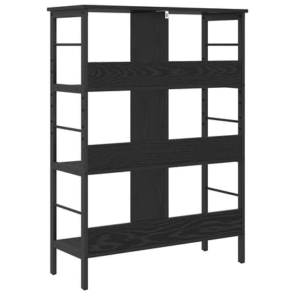 Hyllsystem Svart Ek 82 x 32 x 112 cm Konstruerat trä