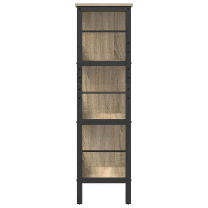 Hyllsystem 6 nivåer 82 x 32 x 112 cm Konstruerat trä Sonoma-ek