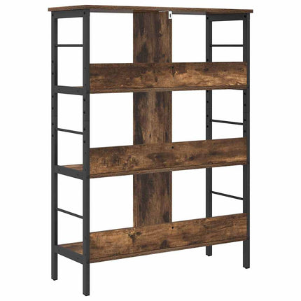 Hyllsystem 6 nivåer 82 x 32 x 112 cm Konstruerat trä Rökt ek