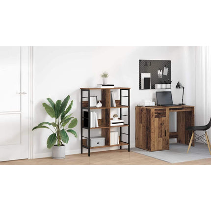 Hyllsystem 6 nivåer 82 x 32 x 112 cm Konstruerat trä