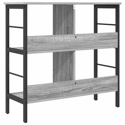Hyllsystem 4 nivåer 82 x 32 x 79 cm Konstruerat trä Grå Sonoma