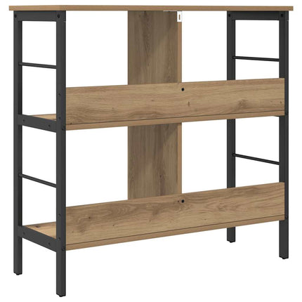 Hyllsystem 4 nivåer 82 x 32 x 79 cm Konstruerat trä Artisan Ek