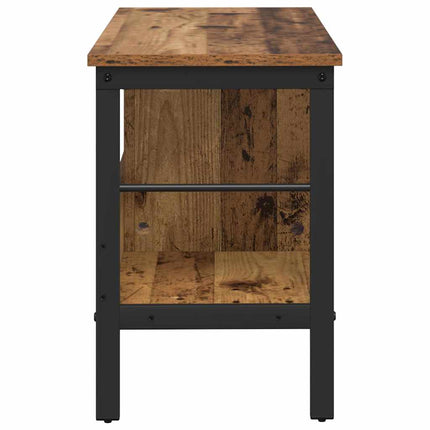 Hyllsystem 2 nivåer 82 x 32 x 47 cm Konstruerat trä Gammalt trä