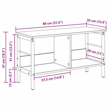 Hyllsystem Artisan Ek 82 x 32 x 47 cm Konstruerat trä