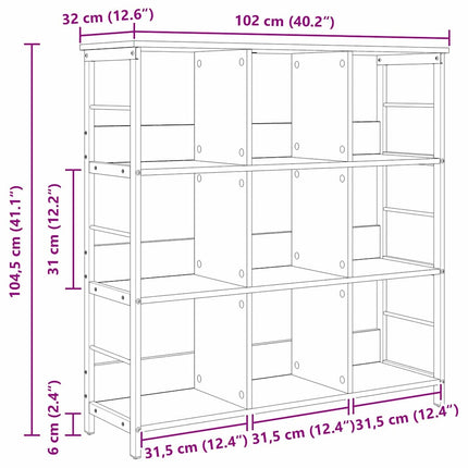 Hyllsystem Artisan Ek 102 x 32 x 104,5 cm Konstruerat trä