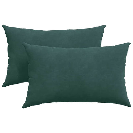 Sofakuddar 2 pcs Mörkgrön 50 x 30 cm Kordread tyg