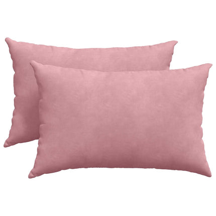 Sofakuddar 2 pcs Rosa 60 x 40 cm Kordread tyg
