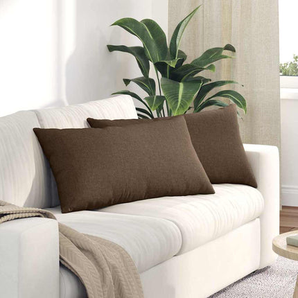 Sofakuddar 2 pcs Brun 80 x 40 cm tyg