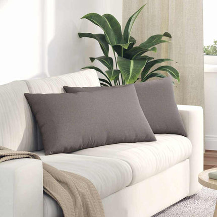 Sofakuddar 2 pcs Taupe 80 x 40 cm tyg