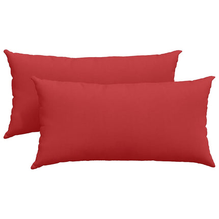 Sofakuddar 2 pcs Röd 80 x 40 cm tyg