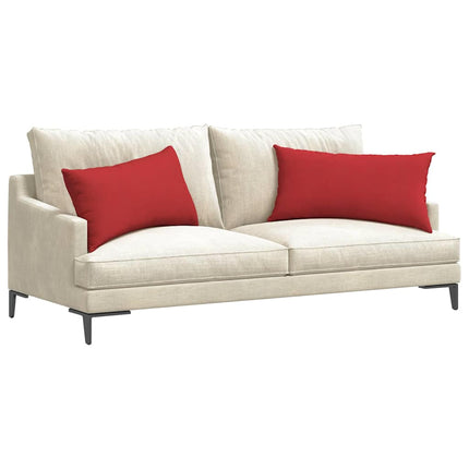 Sofakuddar 2 pcs Röd 80 x 40 cm tyg