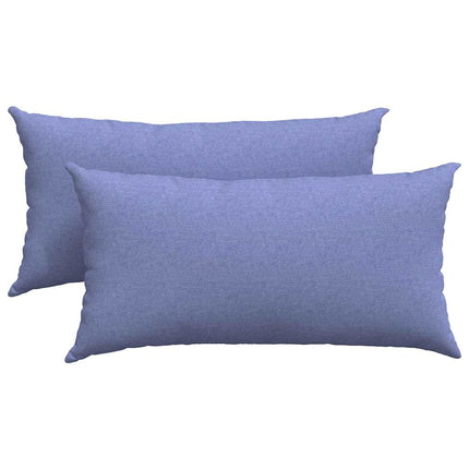 Sofakuddar 2 pcs Jeansblå 80 x 40 cm tyg