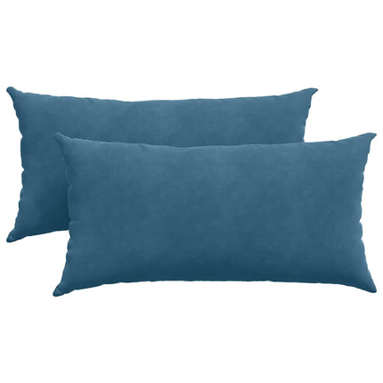 Sofakuddar 2 pcs Blå 80 x 40 cm Kordread tyg