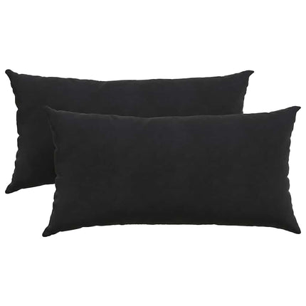 Sofakuddar 2 pcs Svart 80 x 40 cm Kordread tyg